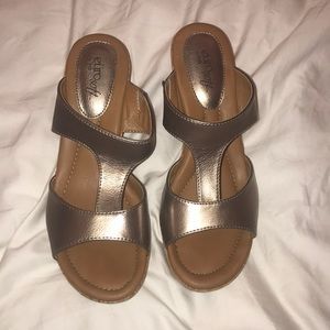 Clarissa Pleather Wedge Heel - Eurosoft